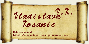 Vladislava Kosanić vizit kartica